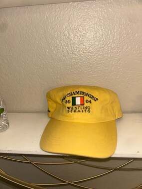 Vintage 2004 PGA Championship Whistling Straits Yellow Golf Hat Cap